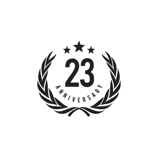 Πρότυπο Φορέα Σχεδιασμού Λογότυπου 23Ης Επετείου — Διανυσματικό Αρχείο
