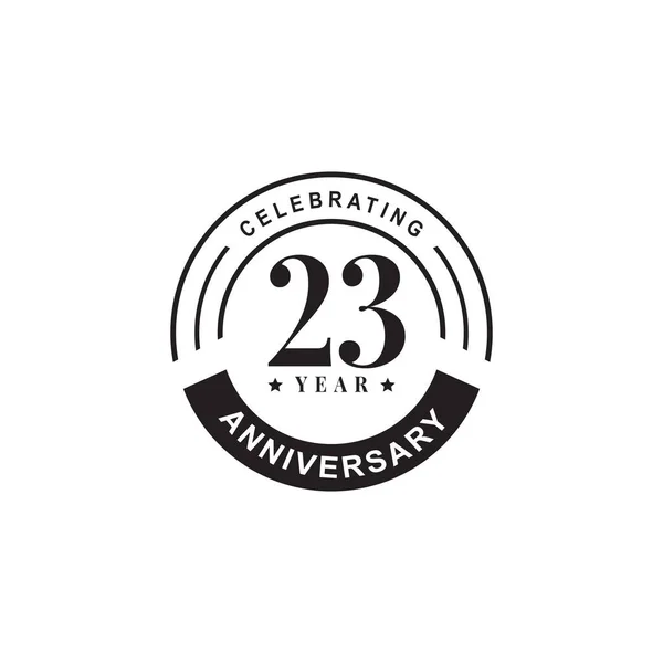 Modèle Vectoriel Conception Logo 23E Anniversaire — Image vectorielle