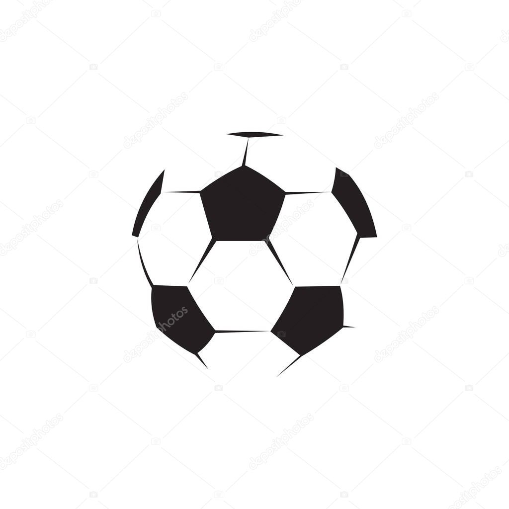 Football or soccer logo design with using ball vector icon template