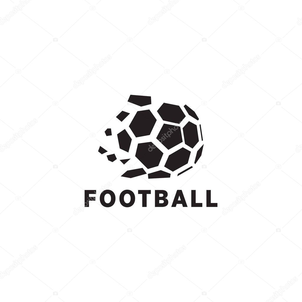 Football or soccer logo design with using ball vector icon template