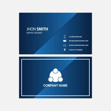 Mavi Tasarımlı İş Kartı