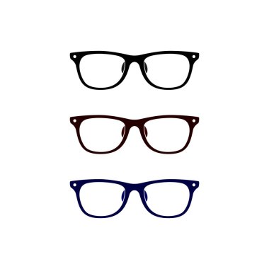 Gözlük Vektör Simgesi Beyaz Arkaplan - Gözlük Simgesi - Gözlük Vektörü