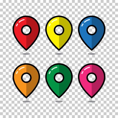 Çok Renkli Pin Konumu