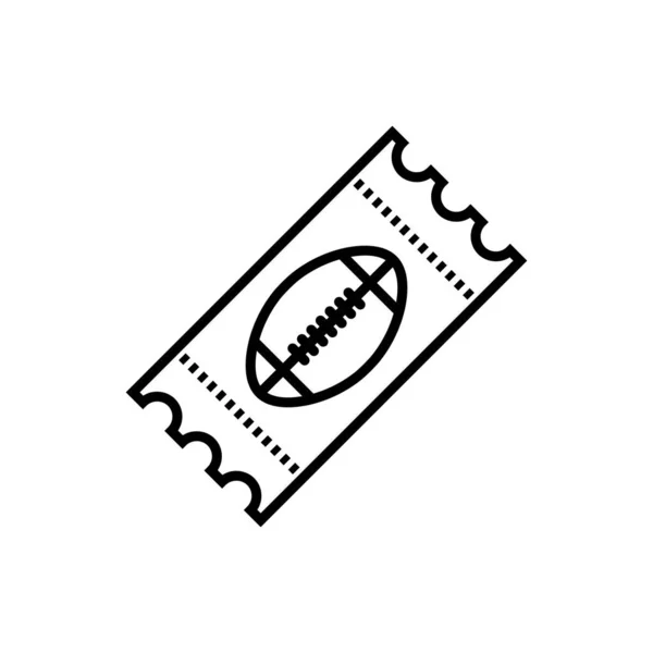 Ticket American Football Icono — Vector de stock