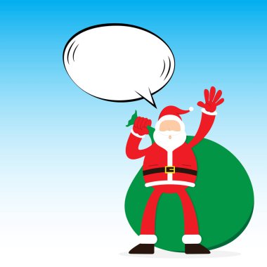 Vektör İllüstrasyonu Hediyeli Mutlu Noeller Noel Baba