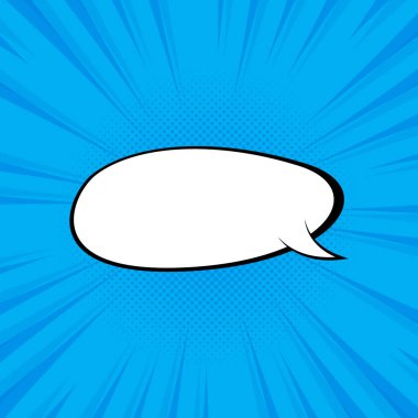 Çizgi roman stili balon konuşması, Oval Bulut ve Açık Mavi Arkaplan