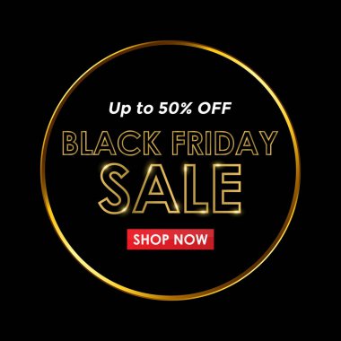 Altın Metinli Kara Cuma İndirimi