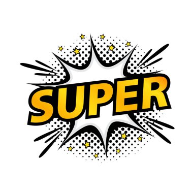 Pop Art Comic Style ve Super Metin ile Balon Konuşması