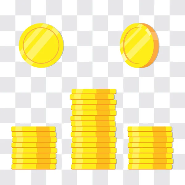 Gold Coin Vector Design Med Blank Bakgrund — Stock vektor