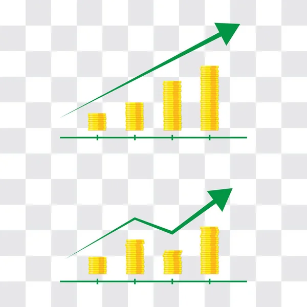 Preço Moeda Gráfico —  Vetores de Stock