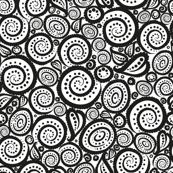 Blanco y negro vector abstracto patrón sin costura. — Vector de stock