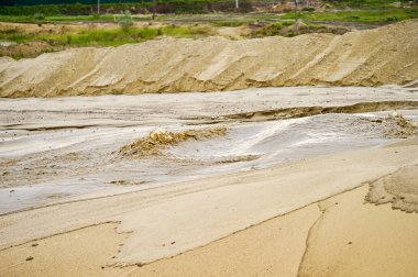 Kum kum maden ocağında depolama