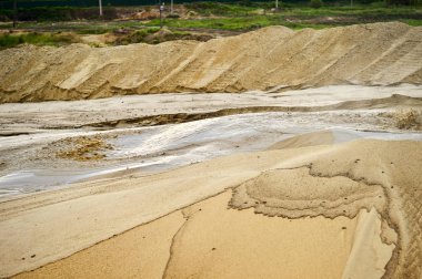 Kum kum maden ocağında depolama
