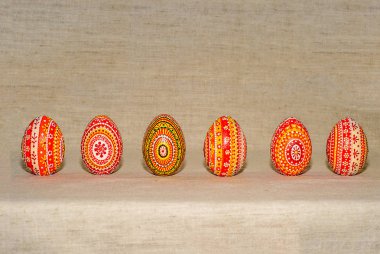 Paskalya yumurtaları, el boyaması ile Akrilik boyalar, sanat