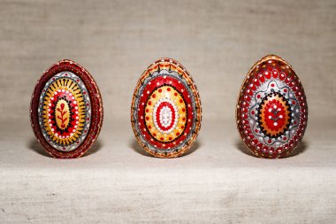 Paskalya yumurtaları, el boyaması ile Akrilik boyalar, sanat