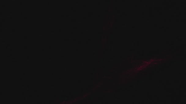 Красные Точки Блески Движутся Черном Фоне Лазерная Система Безопасности Оптическая — стоковое видео