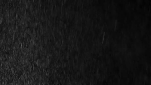 Ploaie Picături Ploaie Care Cad Fundal Negru Vreme Tulbure Timpul — Videoclip de stoc