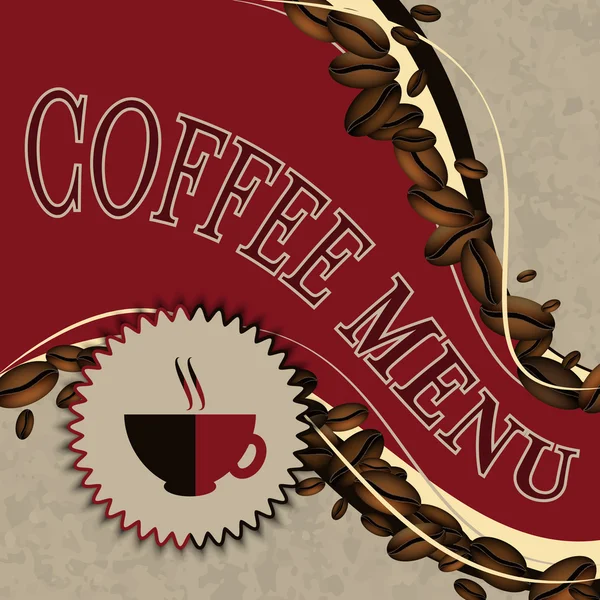 Coffee menu. Šálek kávy štítku. — Stockový vektor