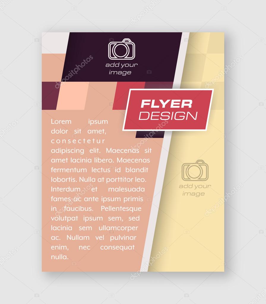 Abstract business flyer template, brochure or corporate banner.