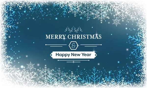 Merry Christmas and Happy New Year greeting card. — Stock Vector