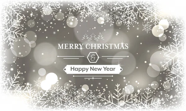 Buon Natale e felice anno nuovo biglietto di auguri. — Vettoriale Stock