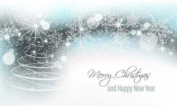 Bannière vectorielle de Noël et Nouvel An avec arbre de Noël . — Image vectorielle