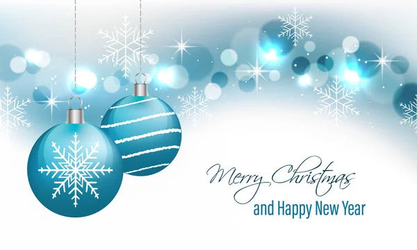 Cartão de felicitações de Natal e desejos de Ano Novo . — Vetor de Stock