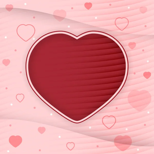 Valentinstag Vektor Illustration mit Herz. — Stockvektor