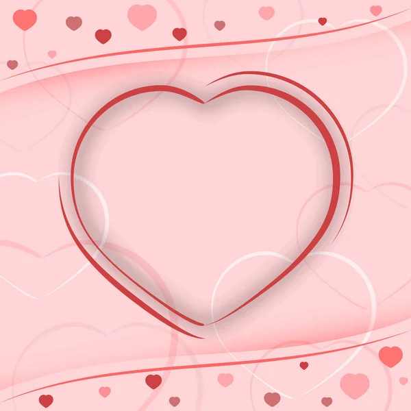 Valentijnsdag vectorillustratie met hart. — Stockvector