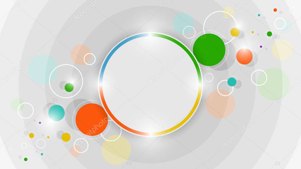 Abstract colorful circles vector design.