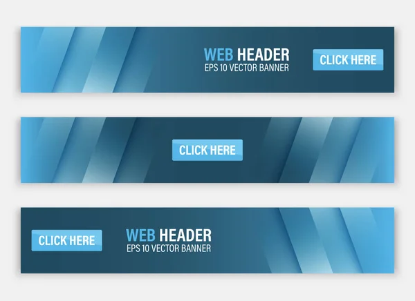 Horizontale vector website header of banner. — Stockvector