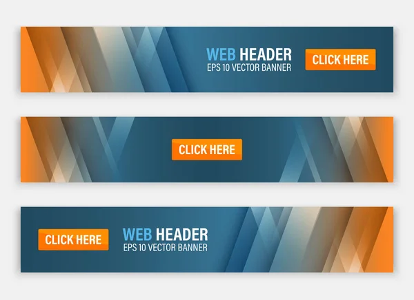 Abstract website header. Horizontal vector banners. — Stock Vector