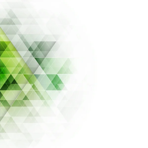 Astratto triangoli verdi sfondo geometrico. Illustrazione vettoriale . — Vettoriale Stock