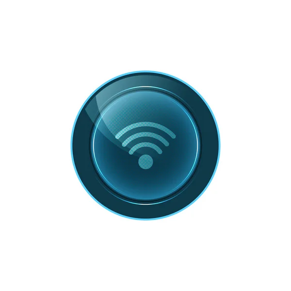 Web κουμπί Wi-Fi σε άσπρο φόντο. Διανυσματική σχεδίαση. — Διανυσματικό Αρχείο