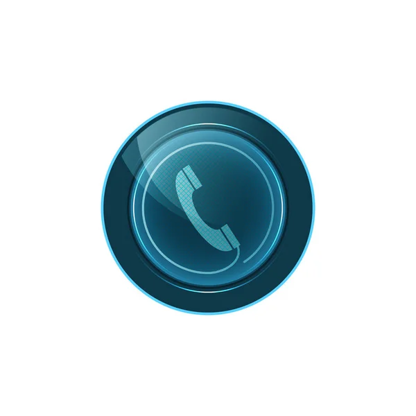 Web button phone on white background. Vector design. — Stock Vector