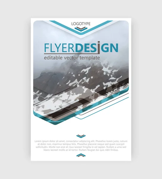 Business flyer template. Booklet cover, brochure or corporate banner. Vector design. — Stock Vector