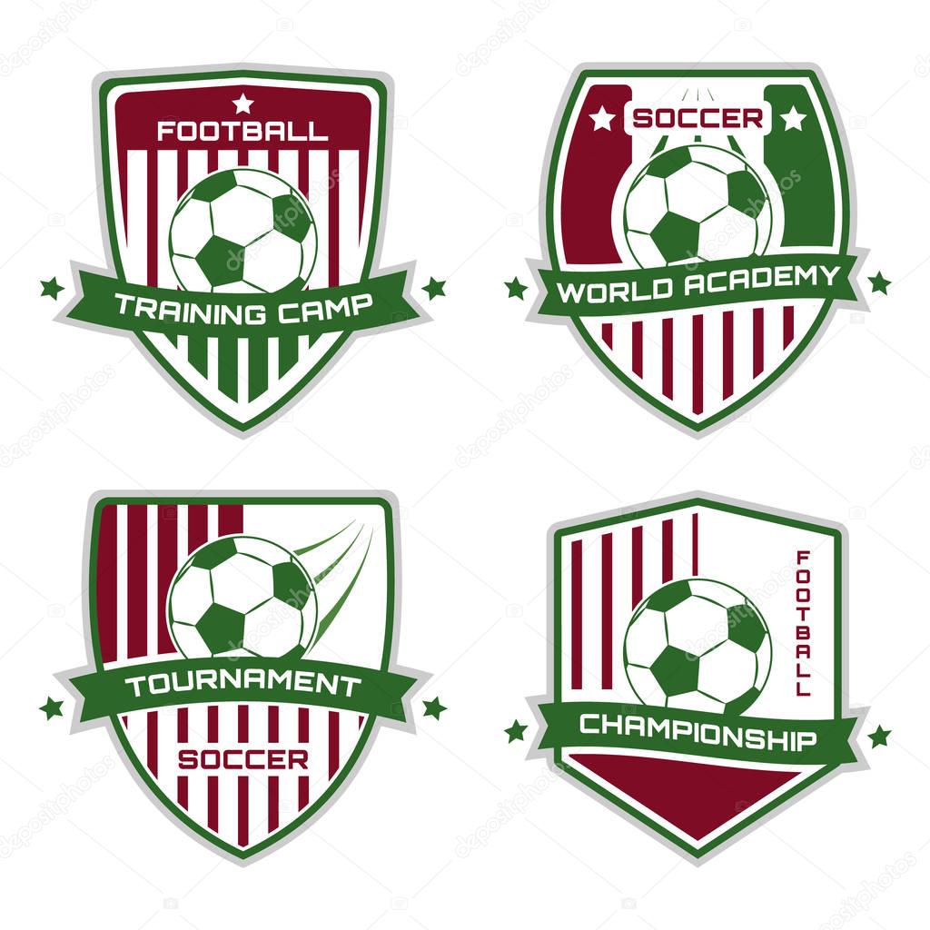 Soccer emblem. Football logotype. Vector sport illustration.