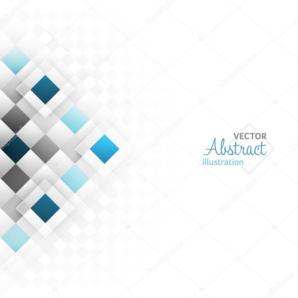 Abstract background with a square geometric pattern. Vector design.