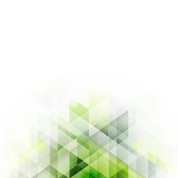 Desenho de triângulos verdes. Fundo vetorial abstrato com padrão geométrico . — Vetor de Stock