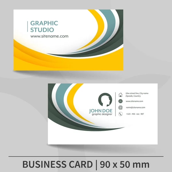 Business card template. Vector illustration. — Stock Vector