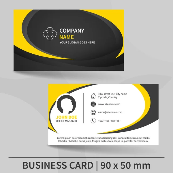 Business card template. Vector illustration. — Stock Vector