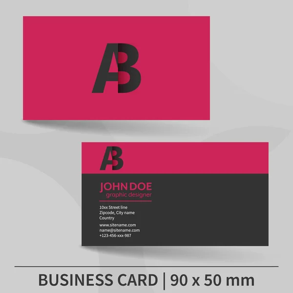 創造的なビジネス カード テンプレート. — ストックベクタ