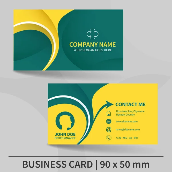 Business card template. Vector design. — Stock Vector