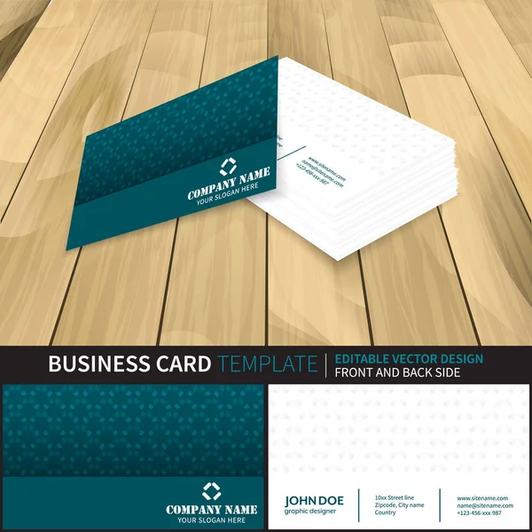 Creative vector business card template design with front and back side. — Stock Vector