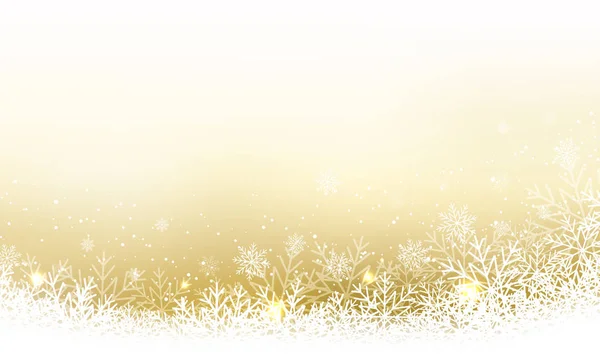 Vánoční abstraktní vektor tapety s sněžení, třpytky, sněhové vločky a proužek pro svůj obsah. — Stockový vektor