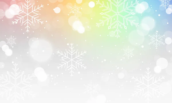 Abstract winter vector blurred wallpaper with snowflakes. — Stock Vector