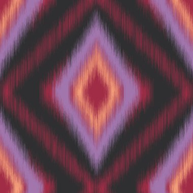 Elmas ikat bulanık bulanık, pürüzsüz desenli kumaş örneği