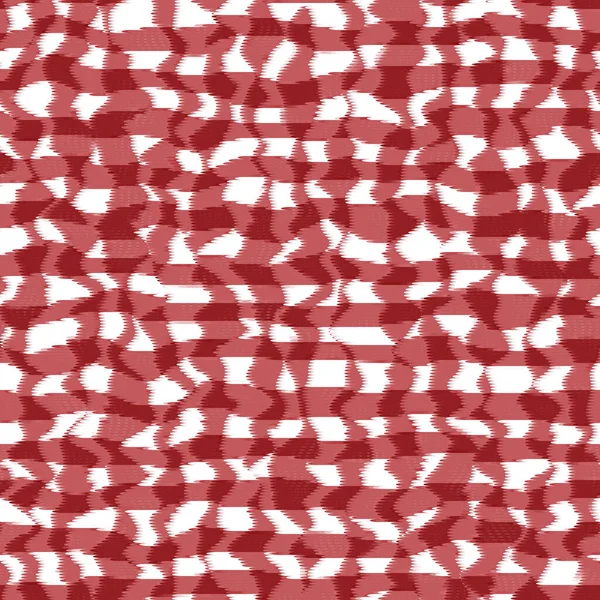 विकृत जिंगहॅम लाल आणि पांढरा लाट ओळ नमुना — स्टॉक व्हेक्टर
