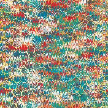 Renkli taranmış el mermer desenli altın