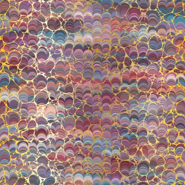 Renkli taranmış el mermer desenli altın